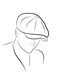 man in a cap. vector illustration.