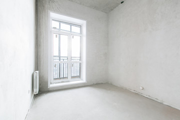 interior of the apartment without decoration