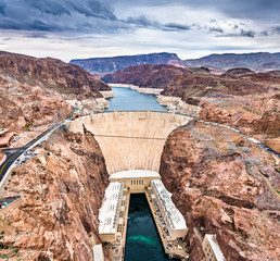 Hoover Dam on the Colorado River, the USA