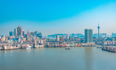 Fototapeta premium Cityscapes of Zhuhai, China and Macau's Great Bay Area