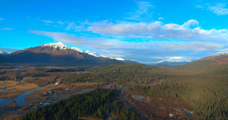 Fall views of Alaska's Chugach mountains 