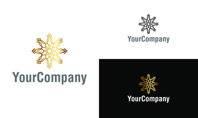 Fototapeta na wymiar Creative ornament logo design template. Universal ornament vector logo.