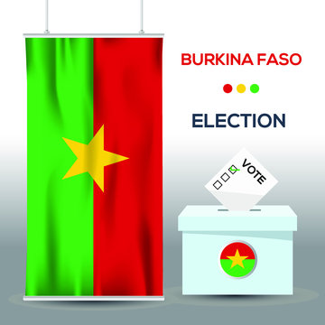 Burkina Faso election background vector work ,Flat design, Vector illustration.