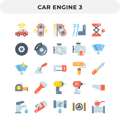 Flat Icons Pack for UI. Pixel perfect vector icon set for web design and website application.
