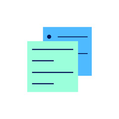 Book or note, design vector, symbol or icon.