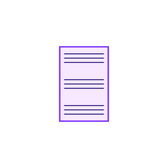 Book or note, design vector, symbol or icon.