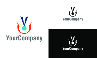 Corporate abstract logo design template. Simple and clean flat design of abstract logo vector template. Human logo design template.