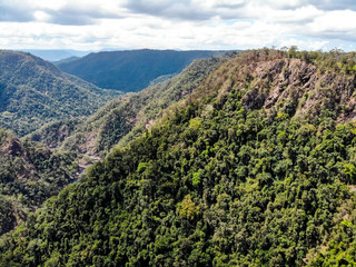 View of forests at Wallaman falls in Queensland, Australia.