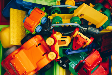 colorful background with toys