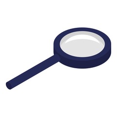 Magnifier icon. Isometric of magnifier vector icon for web design isolated on white background