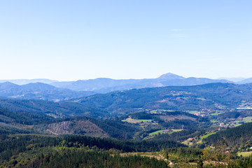 panoramic landscape in the basque country