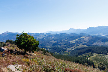 panoramic landscape in the basque country