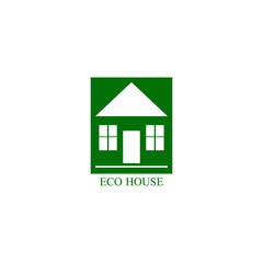 Eco house isolated vector illustartion. Environmentally friendly home