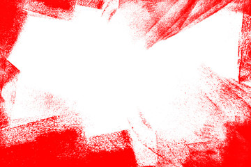 white and red hand painted brush grunge background texture