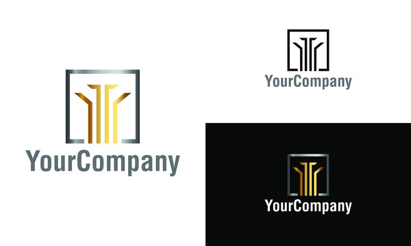 Linear letter TY and architecture logo template design. Creative vector emblem, for icon or design concept. Creative letter TY and architecture  logo template design.