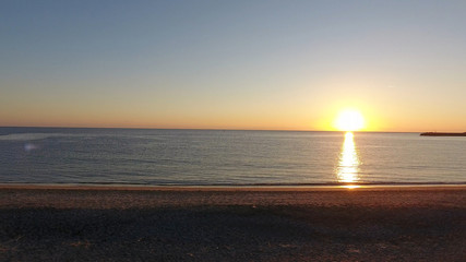 Sunset on the beach of Lentiscelle, Marina di Camerota.