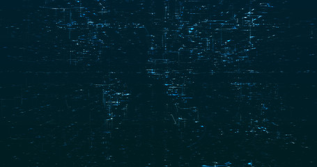 Abstract digital network data background, 3D rendering