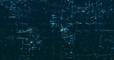 Abstract digital network data background, 3D rendering