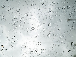 rains water drops on car window