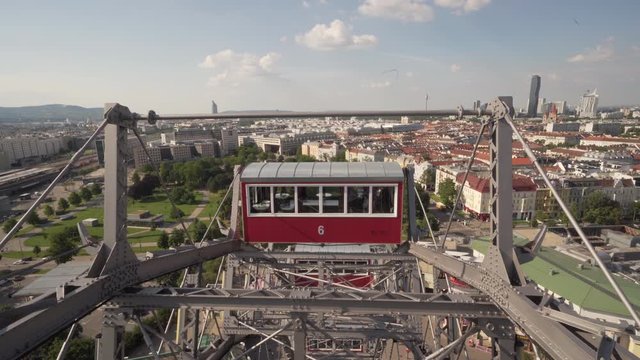 Vienna Riesenrad Landmark on Sunny Day