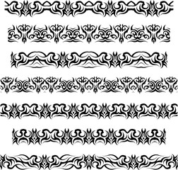 Tribal Tattoo Border Seamless Design