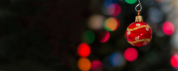 Holiday Lights and Ornament Banner
