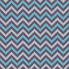 Abstract seamless pattern of striped zigzag lines.