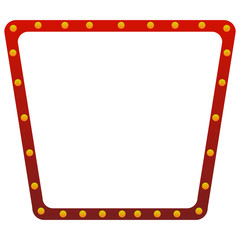 Isolated neon frame over a white background - Vector illustration