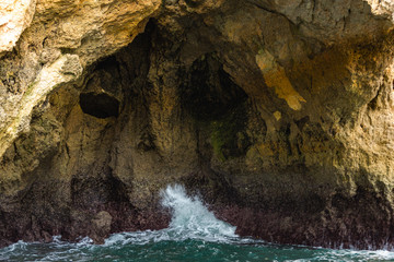 Cliffs on the coast of Lagos in southern Portugal