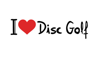 I love disc golf symbol