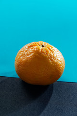 orange on a colorblock background