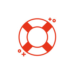 Isolated safe float icon line design