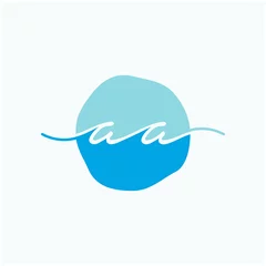 Rucksack Letter AA or A A  with circle handwriting concept. handwriting logo of initial signature, wedding, fashion, jewelry, boutique, and botanical with creative template for any company or business - vector © gemilang