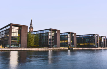 Obraz premium Modern complex of business offices on embankment of Copenhagen, Denmark