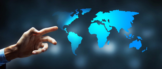 business concept. global internet work