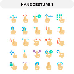 Fototapeta premium Flat Icons Pack for UI. Pixel perfect vector icon set for web design and website application.