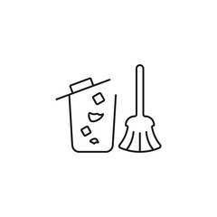 garbage - minimal line web icon. simple vector illustration. concept for infographic, website or app.