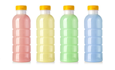 plastic drink bottles isolated