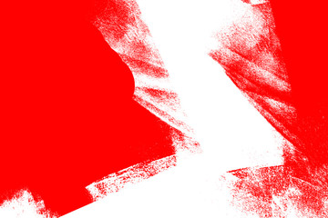 white and red hand painted brush grunge background texture