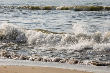 Splashing waves of the sea
