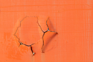 Old Weathered Orange Cracked Metal Texture