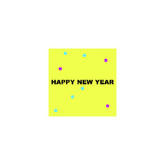 Happy New Year. Holiday Vector Illustration