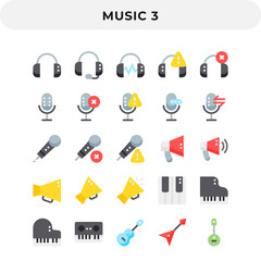 Flat Icons Pack for UI. Pixel perfect vector icon set for web design and website application.