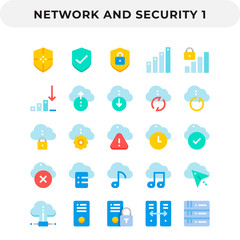 Flat Icons Pack for UI. Pixel perfect vector icon set for web design and website application.