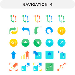Flat Icons Pack for UI. Pixel perfect vector icon set for web design and website application.