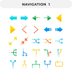 Flat Icons Pack for UI. Pixel perfect vector icon set for web design and website application.