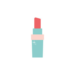Isolated make up lipstick flat design