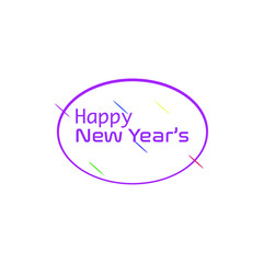 Happy New Year. Holiday Vector Illustration