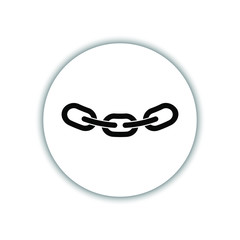 Chain symbol, link icon design isolated on white background. Vector illustration