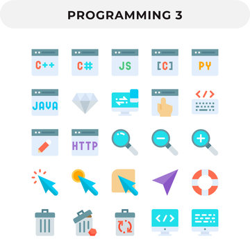 Flat Icons Pack for UI. Pixel perfect vector icon set for web design and website application.